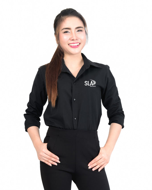 Women's SLA Executive Long Sleeve Tailored Shirt - Black